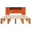vidaXL Cama com estante sem colch&atilde;o 150x200 cm madeira maci&ccedil;a