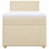 vidaXL Cama com molas/colch&atilde;o 90x190 cm tecido cor creme