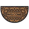 vidaXL Tapete de porta semicircular 45x75 cm borracha e fibra de coco