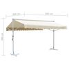 vidaXL Toldo de p&eacute; 500x300 cm creme