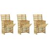 vidaXL Caixa de compostagem ripada 3 pcs 80x50x100 cm pinho impregnado
