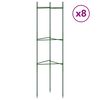 vidaXL Suportes para tomateiros 8 pcs 116 cm a&ccedil;o e PP