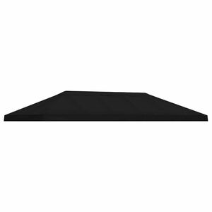 vidaXL Capa de Cobertura de Gazebo 6 x 3 m Preto Poli&eacute;ster 190
