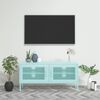vidaXL Móvel de TV aço 105x35x50 cm verde-hortelã