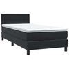 vidaXL Cama box spring com colch&atilde;o 90x210 cm veludo preto