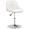 vidaXL Banco de bar couro artificial branco