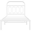 vidaXL Estrutura de cama com cabeceira 90x200 cm metal branco