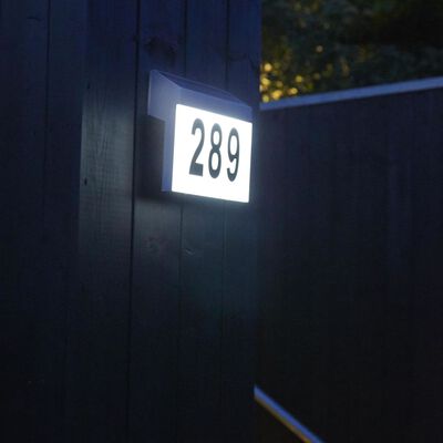 Luxform Iluminação c/ número porta LED solar Cornwall branco 34106