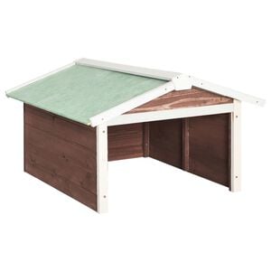 vidaXL Abrigo p/ cortador de relva 72x87x50 cm abeto mocca e branco