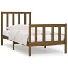 vidaXL Estrutura cama pequena solteiro 75x190 cm madeira castanho mel
