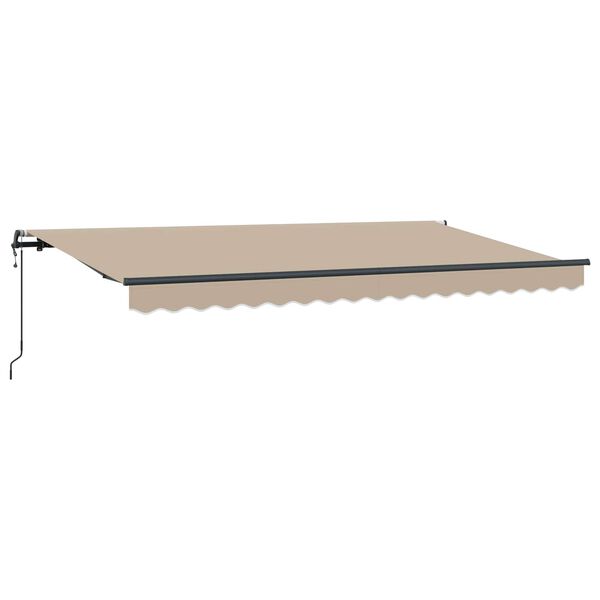 vidaXL Toldo Retr&aacute;til Bege 400 x 200 cm tecido