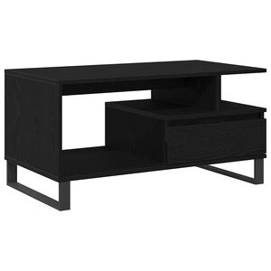 vidaXL Mesa de centro Carvalho Preto 90 x 49 x 45 cm