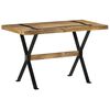 vidaXL Mesa de jantar 120x60x76 cm madeira de mangueira &aacute;spera