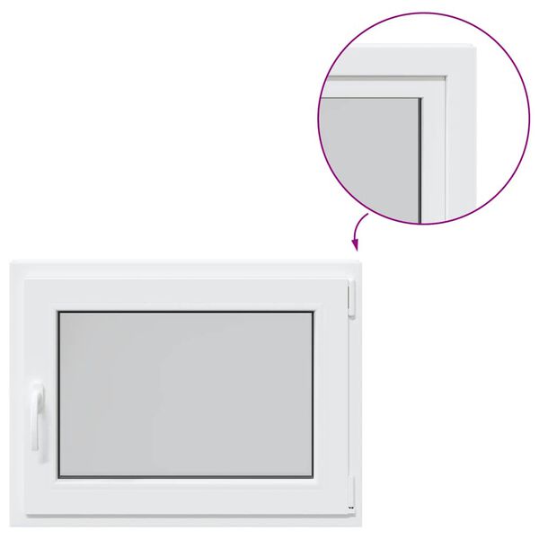 vidaXL Janela de por&atilde;o "RISOR" 80x70 cm oscilobatente DIN direita branca