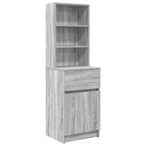 vidaXL Mesa cabeceira 39x35x125 cm derivados madeira sonoma cinzento