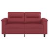 vidaXL Sof&aacute; de 2 lugares 120 cm couro artificial vermelho tinto