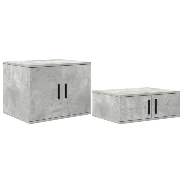 vidaXL Arm&aacute;rio de arruma&ccedil;&atilde;o 2 pcs Cinzento 108 x 41 x 40 cm