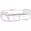 vidaXL Cama de crian&ccedil;a sem colch&atilde;o 75x190 cm pinho maci&ccedil;o branco