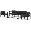 vidaXL 6 pcs conjunto lounge jardim com almofad&otilde;es alum&iacute;nio antracite