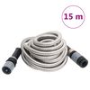vidaXL Mangueira jardim c/ bico pulveriza&ccedil;&atilde;o 15 m a&ccedil;o inox. prateado