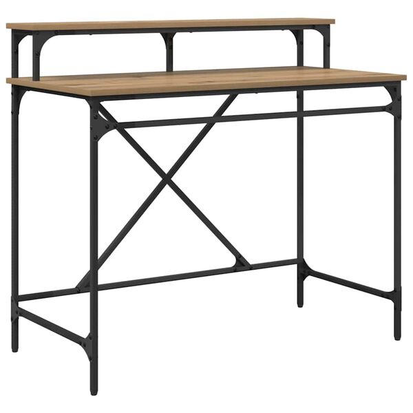 vidaXL Mesa Carvalho Artesanal 100 x 50 x 90 cm Madeira processada