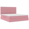 vidaXL Cama com arruma&ccedil;&atilde;o e LED com colch&atilde;o Rosa 180 x 200 cm Veludo