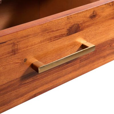 vidaXL Mesa consola madeira de acácia maciça 70x30x75 cm