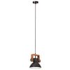 vidaXL Candeeiro suspenso industrial redondo 25 W 19 cm E27 preto