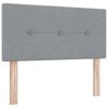 vidaXL Cama Box com colch&atilde;o Cinzento-claro 90 x 190 cm tecido