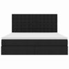 vidaXL Cama com arruma&ccedil;&atilde;o e LED com led Preto 180 x 200 cm Poli&eacute;ster