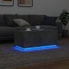 vidaXL Mesa de centro com luzes LED 90x50x40 cm cinzento cimento