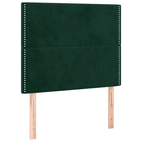 vidaXL Cabeceira Verde Escuro 90x5x118/128 cm Veludo