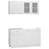 vidaXL 4 pcs conjunto arm&aacute;rios de cozinha derivados de madeira Lyon branco