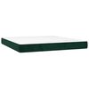 vidaXL Cama box spring c/ colch&atilde;o/LED 160x200 cm veludo verde-escuro