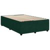 vidaXL Cama boxspring com colch&atilde;o 120x190 cm veludo verde-escuro