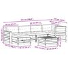 vidaXL 7 pcs conj. lounge de jardim c/ almofad&otilde;es pinho maci&ccedil;o branco