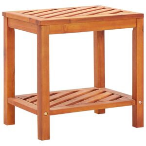vidaXL Mesa lateral em madeira de ac&aacute;cia maci&ccedil;a 45x33x45 cm