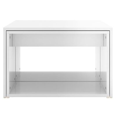 vidaXL 3 pcs conjunto de mesas de centro 60x60x38 cm branco brilhante