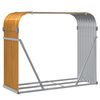 vidaXL Suporte de lenha 120x45x100 cm aço galvanizado aspeto de madeira