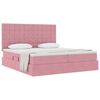 vidaXL Cama com Armazenamento com colch&atilde;o Rosa 180 x 200 cm Veludo