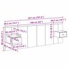 vidaXL Cabeceira com Arm&aacute;rio 3 pcs Madeira Antiga Madeira processada