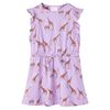 Vestido para crian&ccedil;a mangas com folhos e cord&atilde;o lil&aacute;s 92