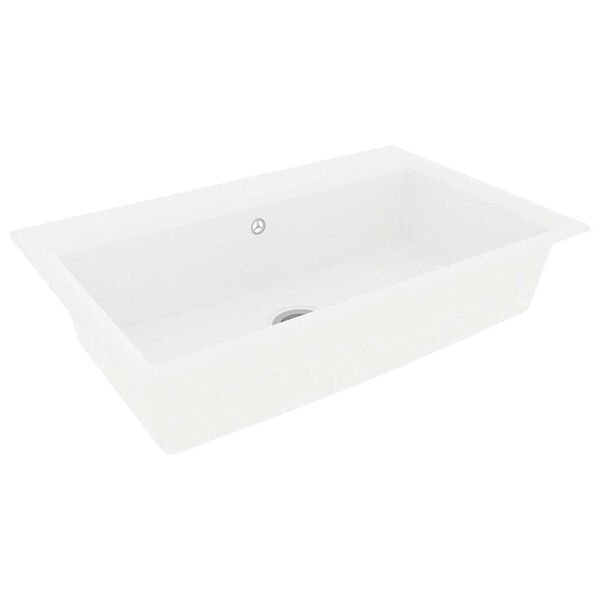 vidaXL Pia de cozinha Branco 79 x 50 x 31 cm Quartzo e Resina
