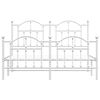 vidaXL Estrutura de cama com cabeceira e p&eacute;s 135x190 cm metal branco