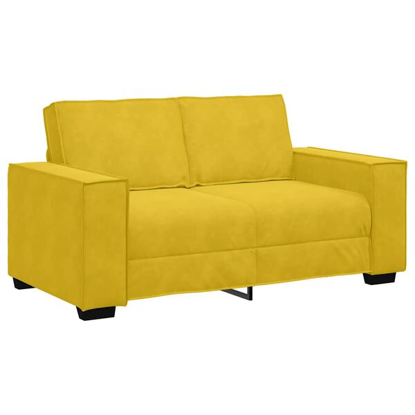 vidaXL Sof&aacute; de 2 lugares veludo 160x78x84 cm amarelo