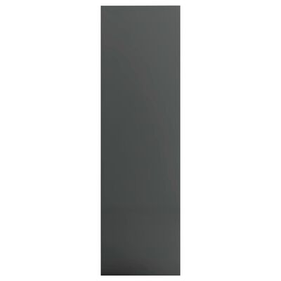 vidaXL Estante 97,5x29,5x100 cm contraplacado cinzento brilhante