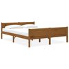 vidaXL Estrutura de cama 140x200 cm pinho maci&ccedil;o castanho mel