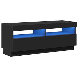 vidaXL Móvel de TV com luzes LED 100x35x40 cm preto
