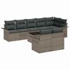 vidaXL Conjunto de Sof&aacute; de Jardim 9 unid. Cinzeto vime PE