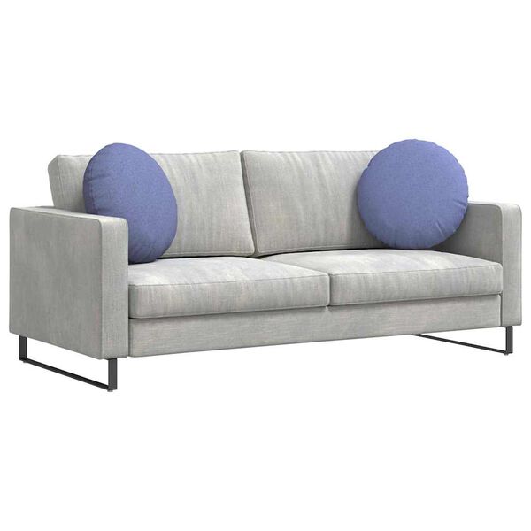 vidaXL Almofadas de Assento 2 pcs Azul Jeans &Oslash;50 x 19 cm tecido